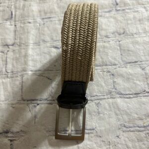 VINTAGE POLO USA MADE CHOCOLATE BROWN WITH SILVER TONE BUCKLE HAS POLO MAN BELT